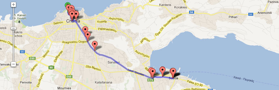 How to reach our hotel from the port of Souda: